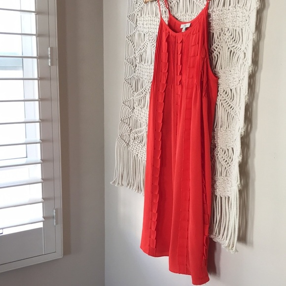 Joie red spaghetti strap lined mini dress, sz XS. - Picture 5 of 7